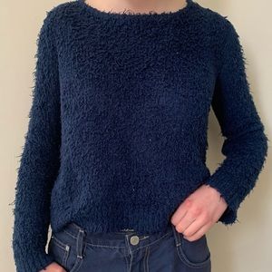 Fuzzy Pullover Sweater (blue, size XS)